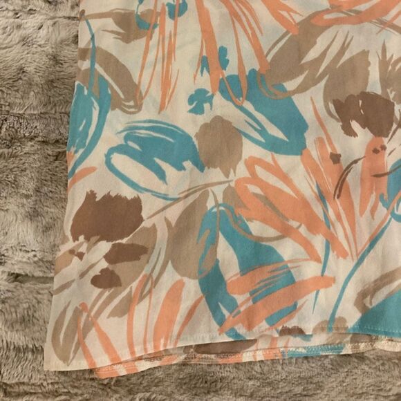 : : VINTAGE 80s Abstract Floral Print Blouse : : - Picture 4 of 16